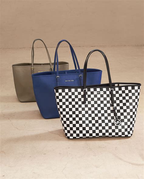 michael kors black and white checkered bag|Michael Kors saffiano leather bag.